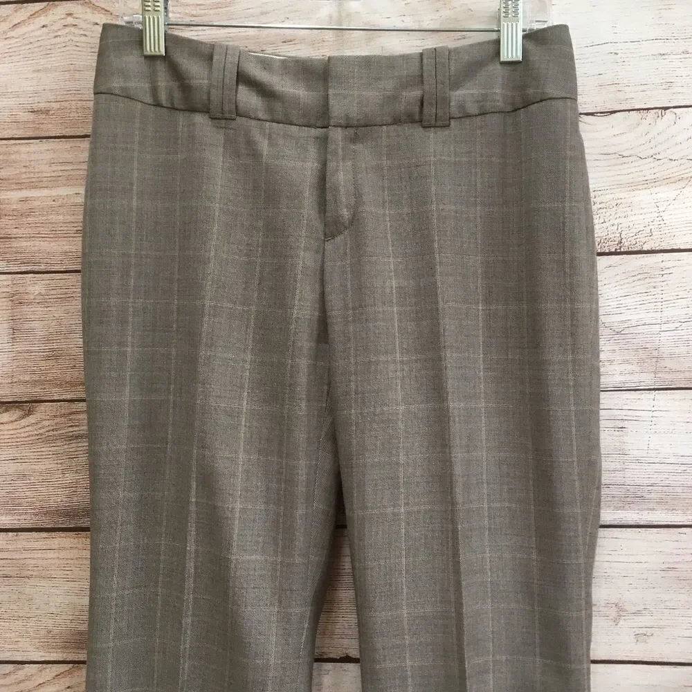 BANANA REPUBLIC JACKSON FIT WIDE LEG PANTS IN WINDOWPANE‎ PLAID WOOL - Picture 3 of 7